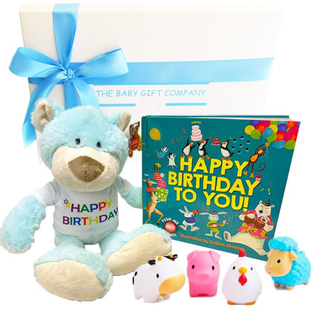 My First Birthday Baby Boy Gift Box - 1st birthday present for baby boy