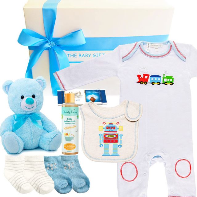 Deluxe New Baby Boy Gift Box
