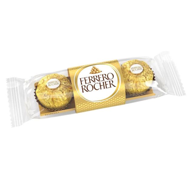 Ferrero Rocher 3 Pack – Individually wrapped hazelnut chocolates