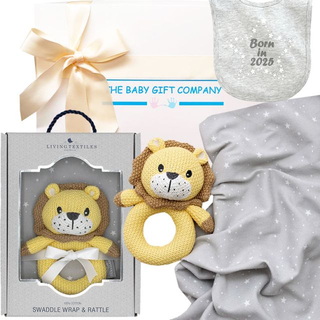 Leo Lion Baby Shower Gift Box