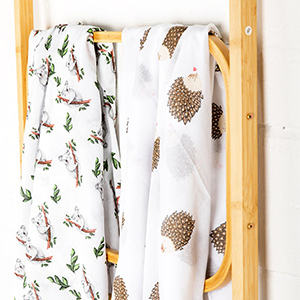 Soft muslin wraps are a versatile item for swaddling babies