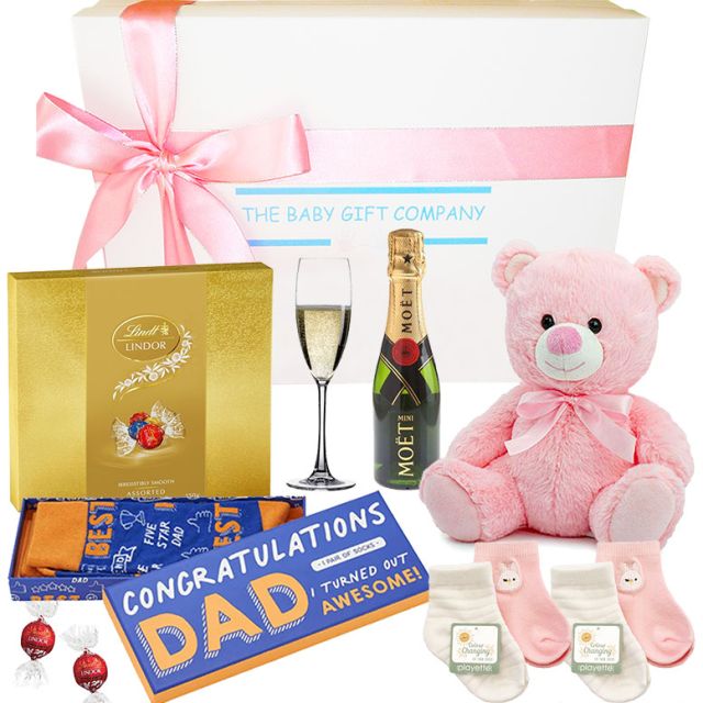 New Father and Baby Girl Celebration Gift Box - A joyful gift box for new fathers 