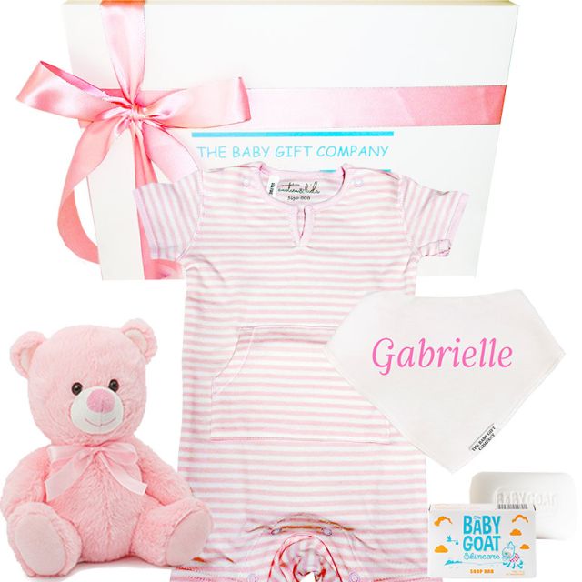 Personalised New Baby Girl Gift Box