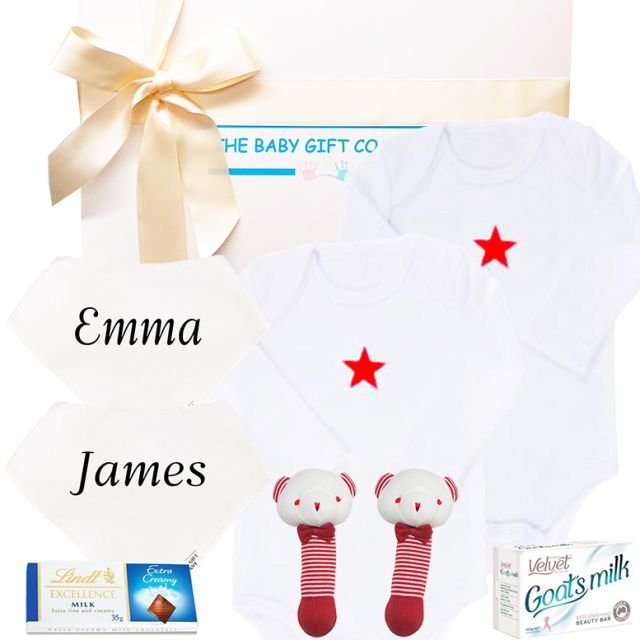 Personalised Twins Newborn Baby Gift Box
